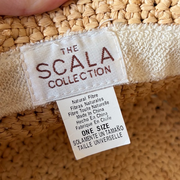 Scala Twisted Raffia Straw Bow Boater Hat - Picture 6 of 15